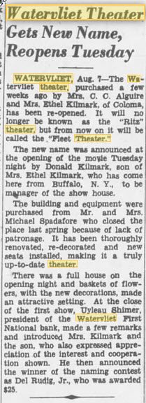 Fleet Theatre - Article From Aug 7 1952 (newer photo)